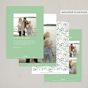 "Delicate Wreath" - Holiday Cards in Pine by Susan Moyal - Back of Card Options