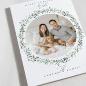 "Delicate Wreath" - Holiday Cards in Pine by Susan Moyal - Detail