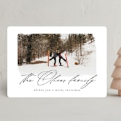 "Family Signature" - Holiday Cards in Noir by AK Graphics - Front