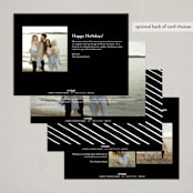 "Family Signature" - Holiday Cards in Noir by AK Graphics - Back of Card Options