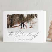 "Family Signature" - Holiday Cards in Noir by AK Graphics - Folded Card