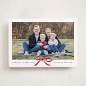 "Crimson Bow" - Holiday Cards in Crimson by Olivia Kanaley Inman - Front