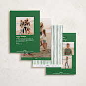 "Azulejo Village" - Holiday Cards in Wreath by Jenna Holcomb - Back of Card Options