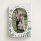 "Azulejo Village" - Holiday Cards in Wreath by Jenna Holcomb - Folded Card
