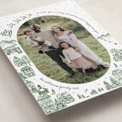 "Azulejo Village" - Holiday Cards in Wreath by Jenna Holcomb - Detail