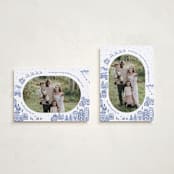 "Azulejo Village" - Holiday Cards in Powder by Jenna Holcomb - Photo Orientation Options