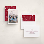 "Noël moderne" - Holiday Cards in Mulled Wine by Benita Crandall - Assembled