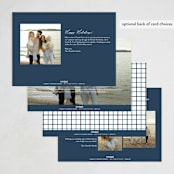 "Ribbon Frame" - Holiday Cards in Glacier by Carolyn MacLaren - Back of Card Options