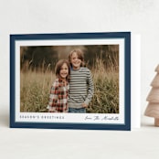 "Ribbon Frame" - Holiday Cards in Glacier by Carolyn MacLaren - Folded Card