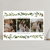 "Very Merrily" - Holiday Cards in Snow by Susan Moyal - Front