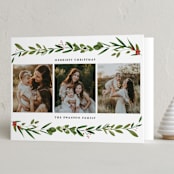 "Very Merrily" - Holiday Cards in Snow by Susan Moyal - Folded Card
