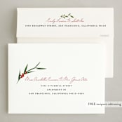 "Very Merrily" - Holiday Cards in Snow by Susan Moyal - FREE Recipient Addressing