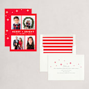 "Merry + Bright" - Holiday Cards in Rudolph by Hudson meet Rose - Assembled