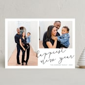 "Twice as Happy" - Holiday Cards in Chimney Coal by Kaydi Bishop - Front
