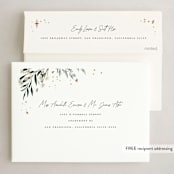 "Silent Night" - Holiday Cards in Midnight by Leah Bisch - FREE Recipient Addressing