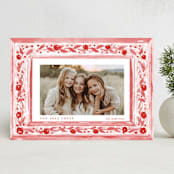 "Decorative Vintage Frame" - Holiday Cards in Candy Cane by Lucrecia Caporale - Front