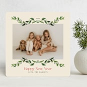 "Garlands" - Holiday Cards in Vanilla by Erika Firm - Front