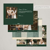 "Flannel frame" - Holiday Cards in Pine by Annie Holmquist - Back of Card Options