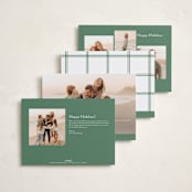 "Trim" - Holiday Cards in Pine by Lea Delaveris - Back of Card Options