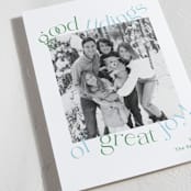 "Good Tidings Great Joy" - Holiday Cards in Frost by Megan Davis - Detail