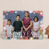 "Brilliant Bokeh" - Holiday Cards in Rudolf's Nose by Melissa Egan of Pistols - Front