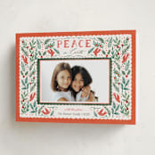 "Peaceful Garden" - Holiday Cards in Cherry by Elly - Folded Card