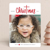 "Christ in Christmas" - Holiday Cards in Rudolph's Nose by Up Up Creative - Front