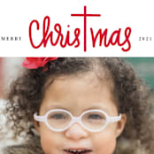 "Christ in Christmas" - Holiday Cards in Rudolph's Nose by Up Up Creative - Detail