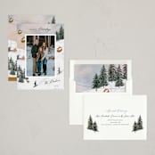 "Ski" - Holiday Cards in Wood by Elly - Assembled