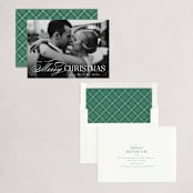 "Elegant Merry Christmas" - Holiday Cards in Snow by Brandy Folse - Assembled