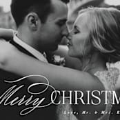 "Elegant Merry Christmas" - Holiday Cards in Snow by Brandy Folse - Detail