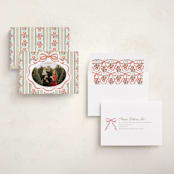 "Wildflower Holiday ribbon" - Holiday Cards in Latte by Jackie Crawford - Assembled