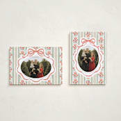 "Wildflower Holiday ribbon" - Holiday Cards in Latte by Jackie Crawford - Photo Orientation Options