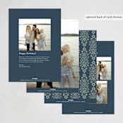 "Adeline" - Holiday Cards in Saphire by Vivian Yiwing - Back of Card Options