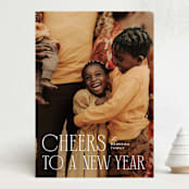 "Stacked Serif" - Holiday Cards in Snow by Ellen Schlegelmilch - Front