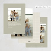 "Stacked Serif" - Holiday Cards in Snow by Ellen Schlegelmilch - Back of Card Options