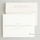 "Stacked Serif" - Holiday Cards in Snow by Ellen Schlegelmilch - FREE Recipient Addressing