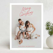 "Angled Merry Christmas" - Holiday Cards in Holly Berry by Kristen Magee - Front