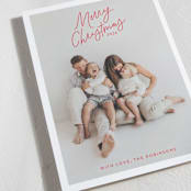 "Angled Merry Christmas" - Holiday Cards in Holly Berry by Kristen Magee - Detail