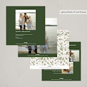 "Corner wreath square" - Holiday Cards in Wreath by Tessa Kate Rushton - Back of Card Options