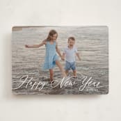 "Scripted Merry Christmas" - Holiday Cards in Snow by Kelly Schmidt - Front