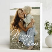 "Bright Day" - Holiday Cards in Snow by Amy Kross - Folded Card