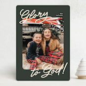 "the classic" - Holiday Cards in Olive by Pixel and Hank - Front