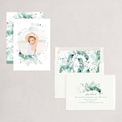 "Peaceful Blooms" - Holiday Cards in Mint by Phrosné Barwood - Assembled