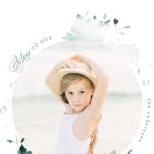 "Peaceful Blooms" - Holiday Cards in Mint by Phrosné Barwood - Detail