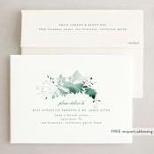 "Peaceful Blooms" - Holiday Cards in Mint by Phrosné Barwood - FREE Recipient Addressing