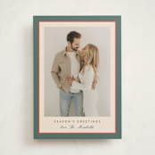 "Ribbon Frame" - Holiday Cards in Holly Sprig by Carolyn MacLaren - Front