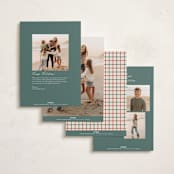 "Ribbon Frame" - Holiday Cards in Holly Sprig by Carolyn MacLaren - Back of Card Options