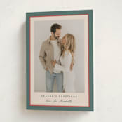 "Ribbon Frame" - Holiday Cards in Holly Sprig by Carolyn MacLaren - Folded Card