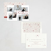 "Peace" - Holiday Cards in Mulled Wine by Erin German - Assembled